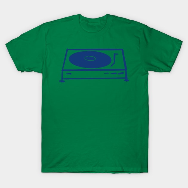 Blue Turntable T-Shirt by AriHalbkram.com